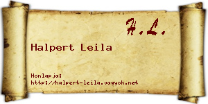 Halpert Leila névjegykártya